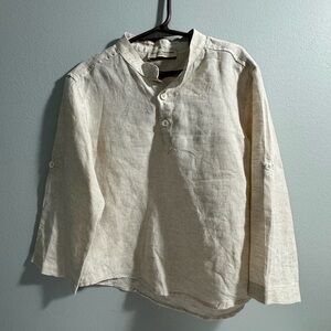 Sartoria Saracena boys 100% linen shirt made made in Italy